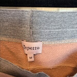 Repetto Heather Gray and Soft Pink Knit Sweats